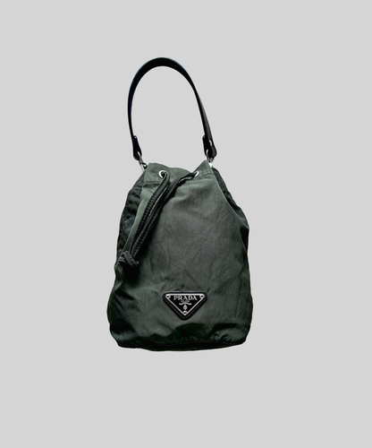 Prada mini green bucket bag (upcycled)