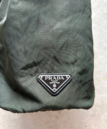 Prada mini green bucket bag (upcycled)