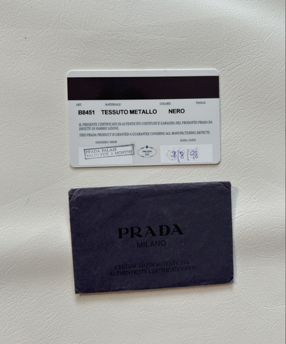 Prada 1998 Tessuto Metallo Shoulder Bag (L)