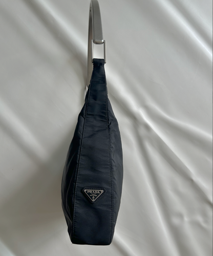 Prada 1998 Tessuto Metallo Shoulder Bag (L)