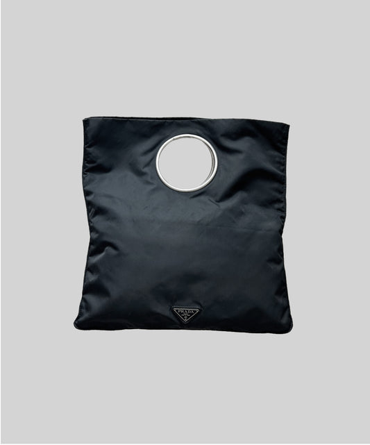 PRADA 2000s Archive Nylon 'O' Ring Handle Bag (s)