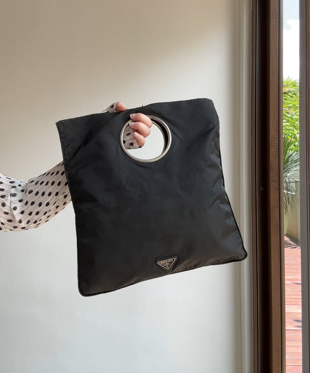 Prada 2000s Archive Nylon 'O' Ring Handle Bag (s)
