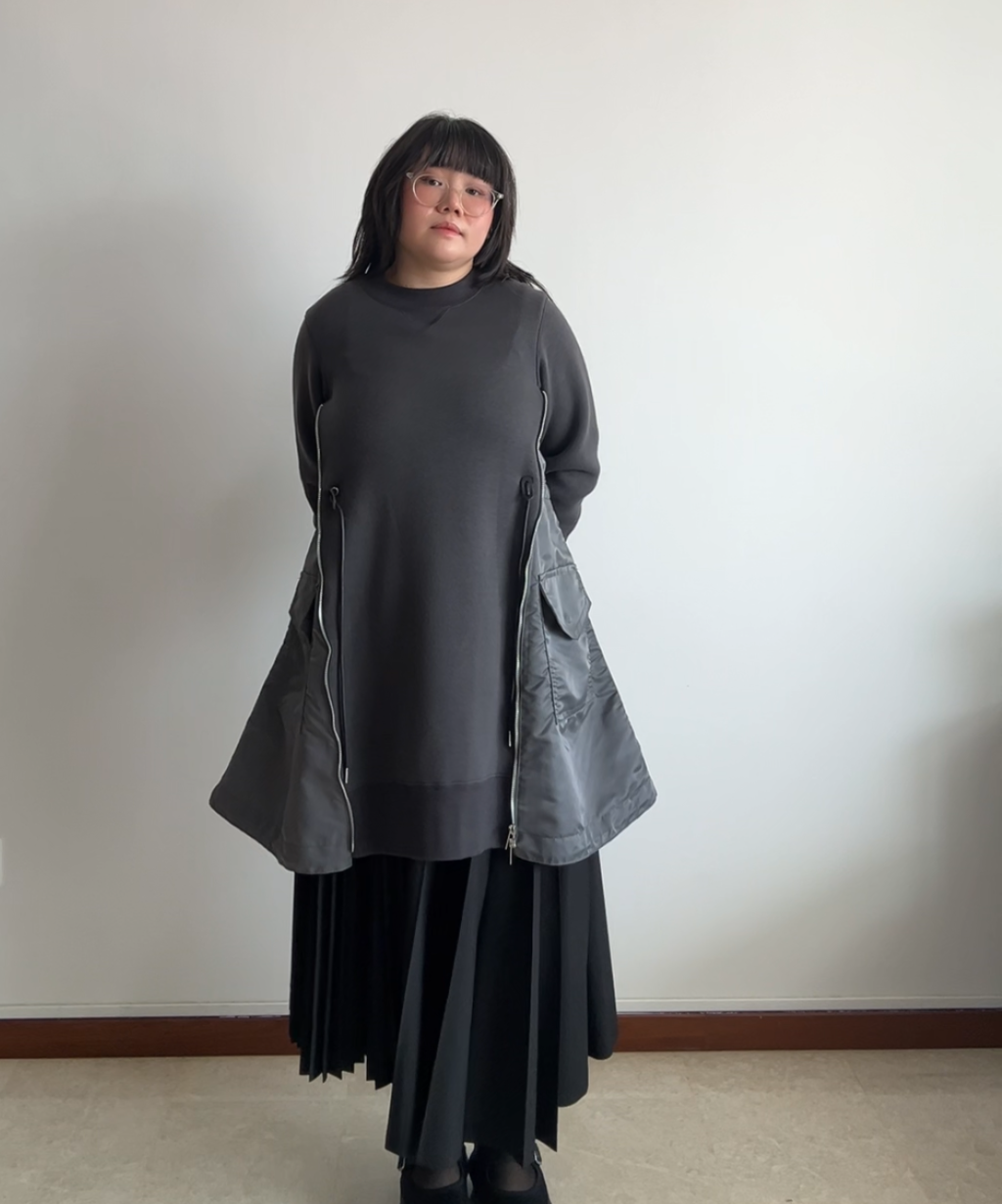 Sacai MA-1 Sweatshirt Dress