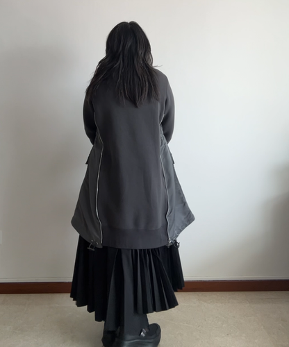 Sacai MA-1 Sweatshirt Dress