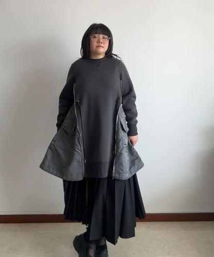 Sacai MA-1 Sweatshirt Dress
