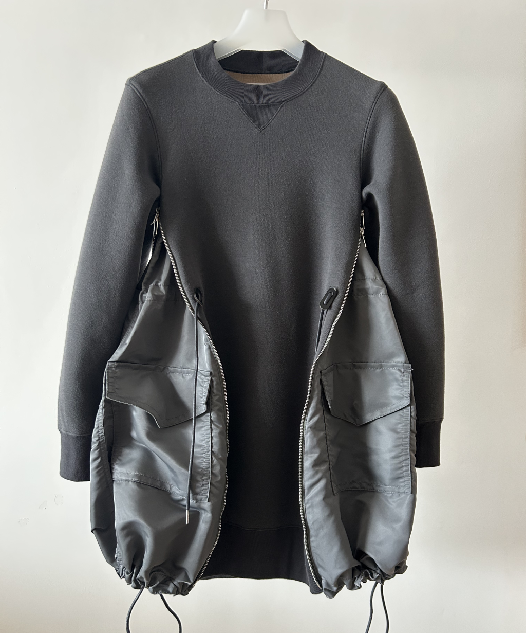 Sacai MA-1 Sweatshirt Dress