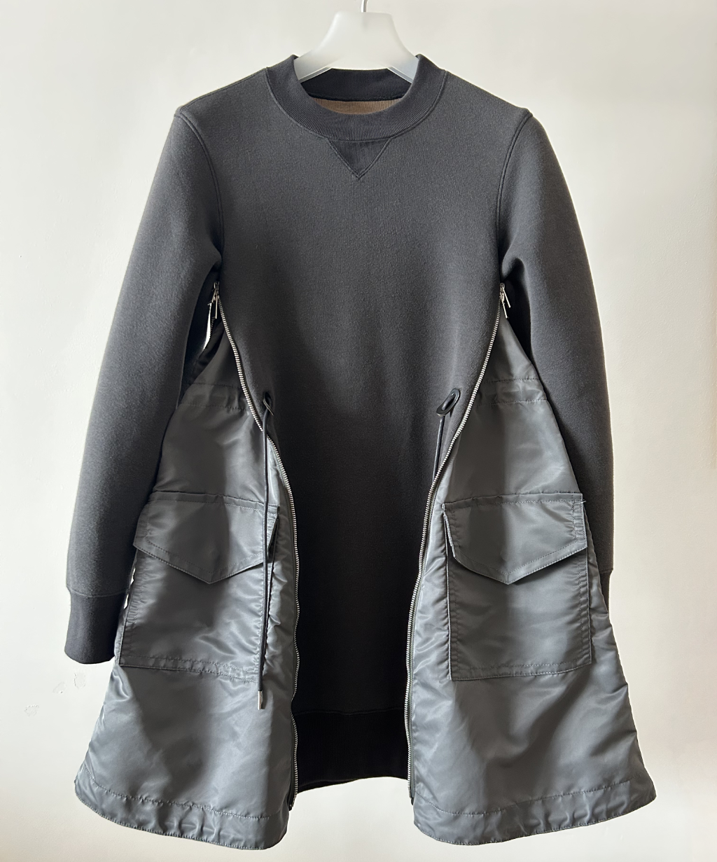 Sacai MA-1 Sweatshirt Dress