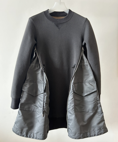 Sacai MA-1 Sweatshirt Dress