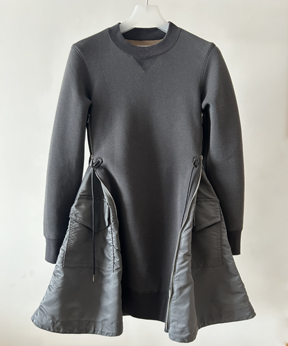 Sacai MA-1 Sweatshirt Dress