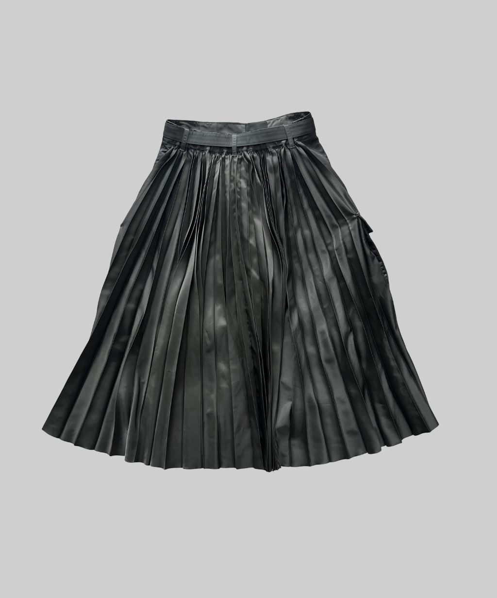 Sacai Nylon Twill Back Pleated Cargo Skirt