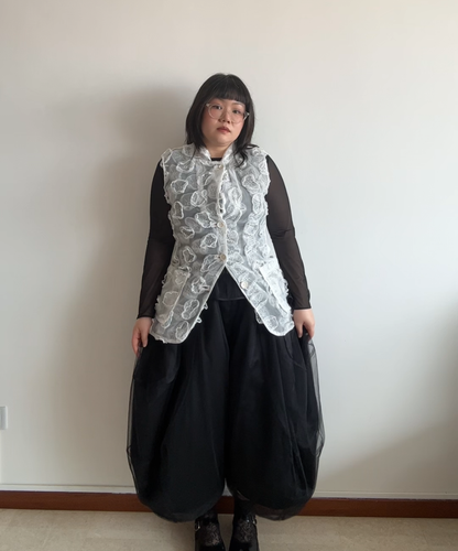 Tao SS22 Lace Flower Applique Vest