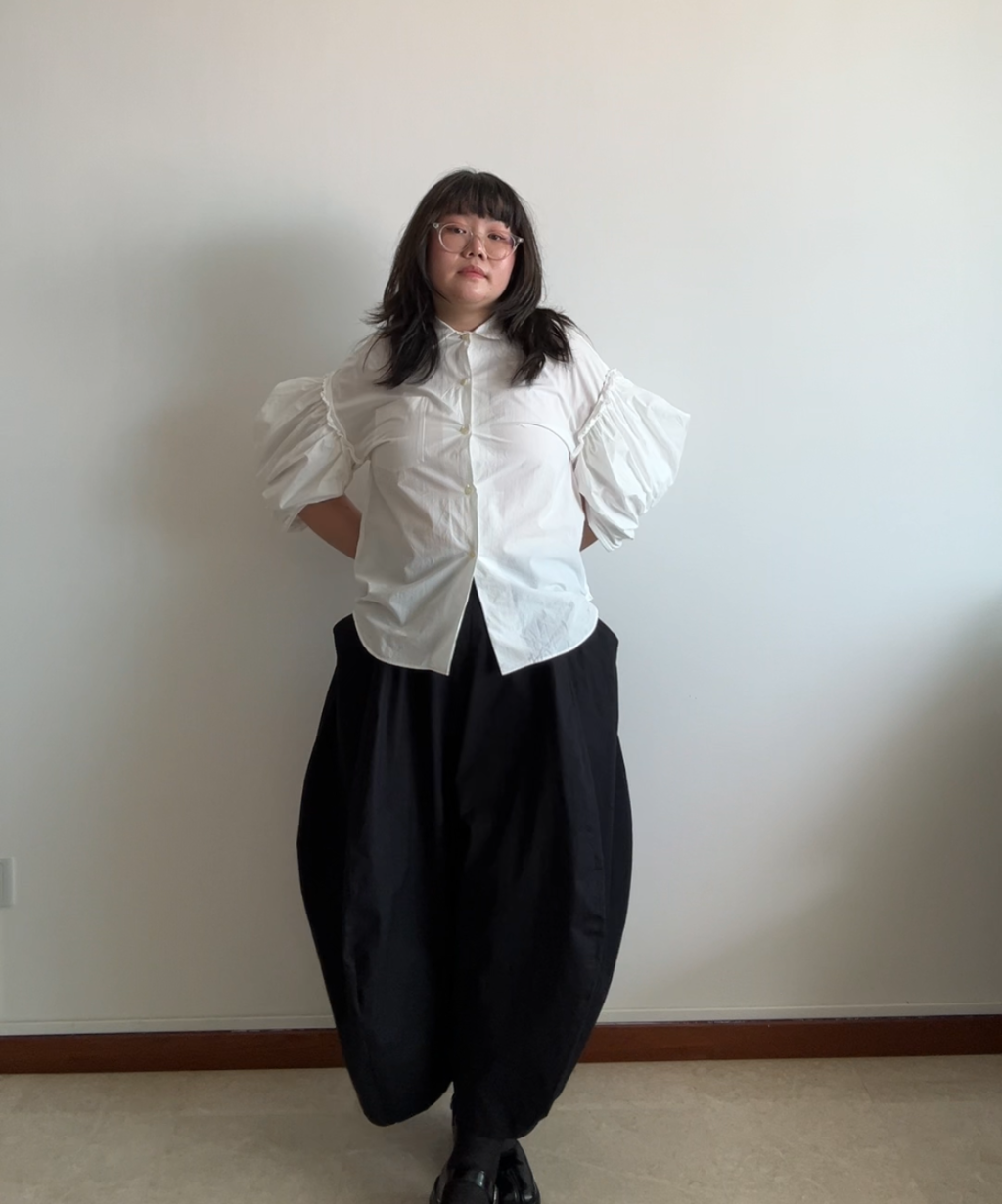 Tao SS25SS Peterpan Collar Butterfly Sleeve Shirt