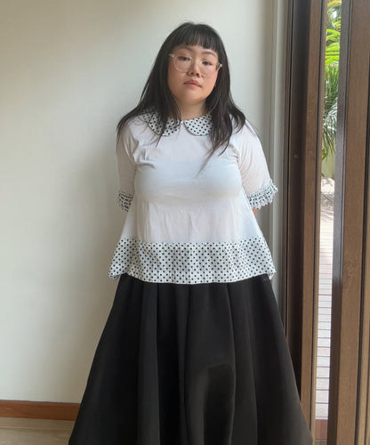 Tricot Comme des Garcons SS18 Polka Dot Peterpan Collar Blouse