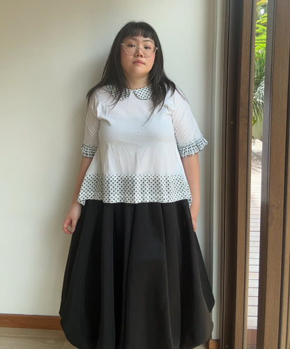 Tricot Comme des Garcons SS18 Polka Dot Peterpan Collar Blouse