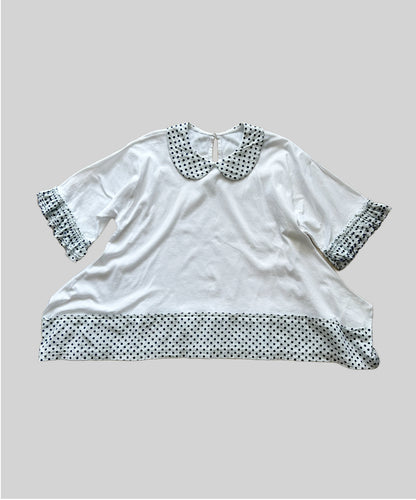 Tricot Comme des Garcons SS18 Polka Dot Peterpan Collar Blouse