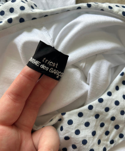 Tricot Comme des Garcons SS18 Polka Dot Peterpan Collar Blouse