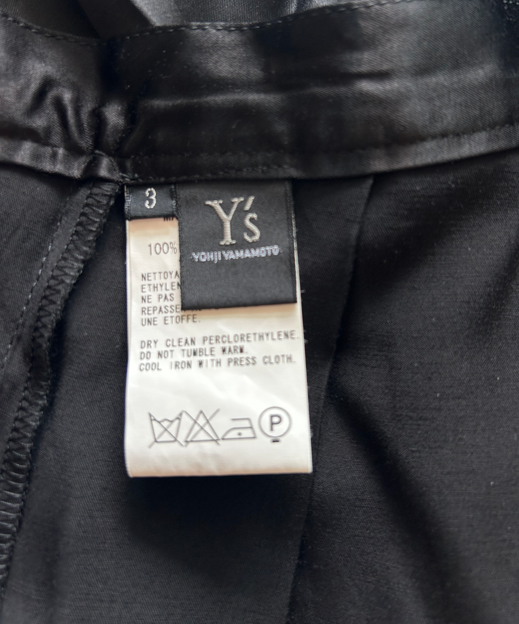 Y's by Yohji Yamamoto Asymmetrical Pleated Wrap Skirt