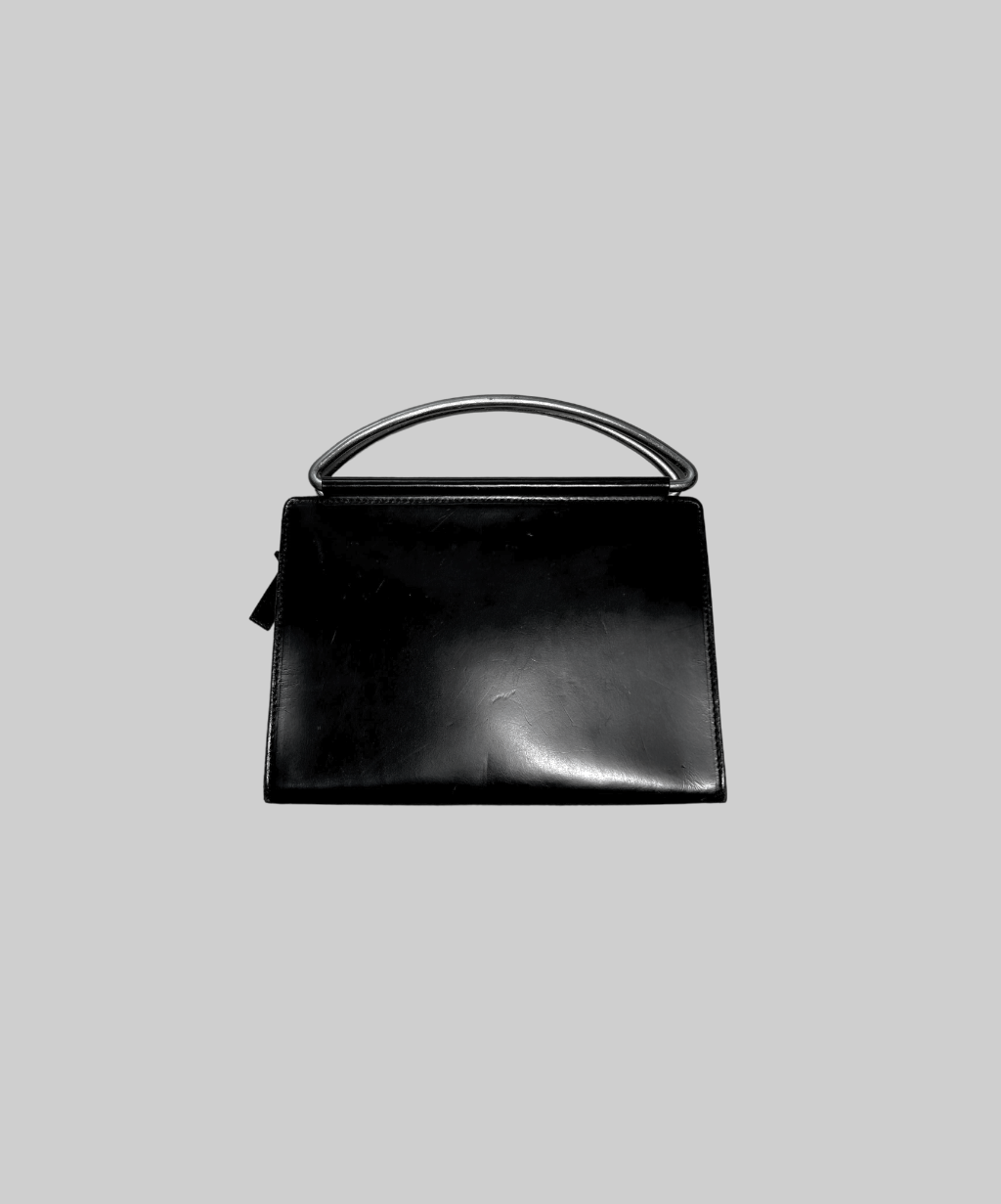 Y`saccs Yohji Yamamoto 2-way Metal Handle Leather Bag