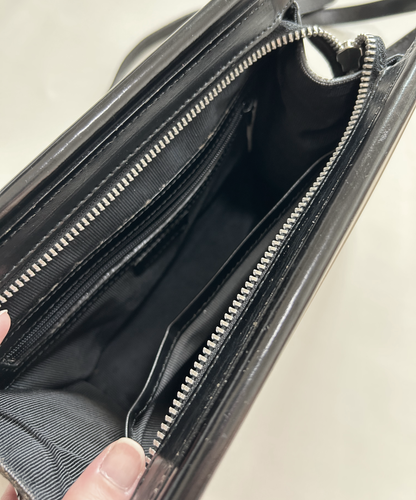 Y`saccs Yohji Yamamoto 2-way Metal Handle Leather Bag