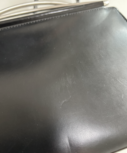 Y`saccs Yohji Yamamoto 2-way Metal Handle Leather Bag