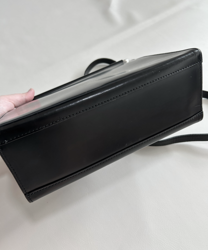 Y`saccs Yohji Yamamoto 2-way Metal Handle Leather Bag