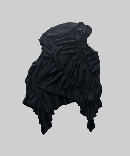 Y's Shirred Asymmetrical Vest