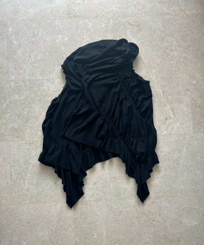 Y's Shirred Asymmetrical Vest