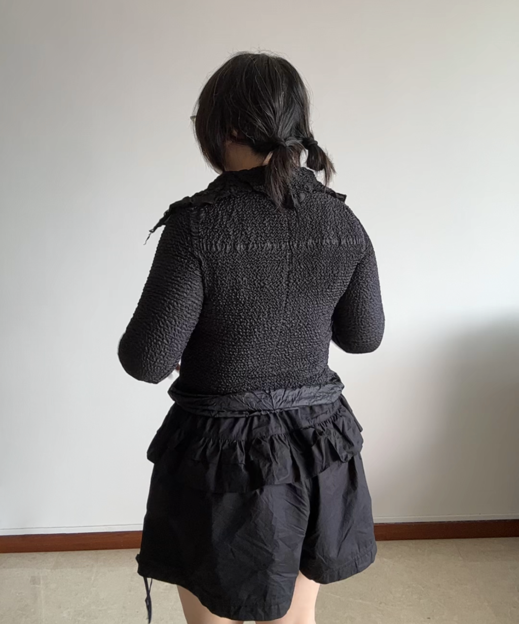 Yoshiki Hishinuma Star Collar Crinkle Blouse
