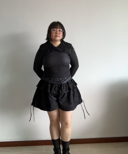 Yoshiki Hishinuma Star Collar Crinkle Blouse