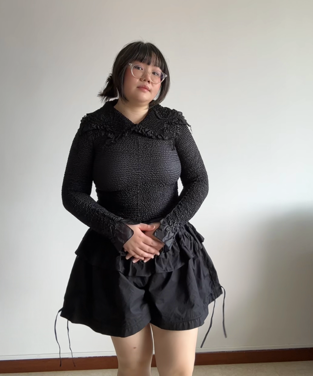 Yoshiki Hishinuma Star Collar Crinkle Blouse