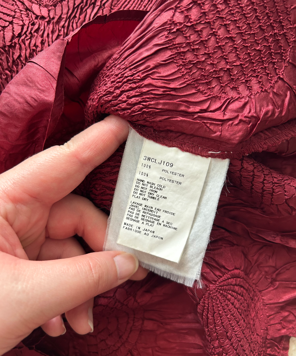 Yoshiki Hishinuma Orbit Crinkle Pleats Peplum Top