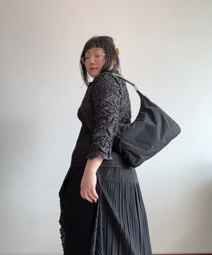 Prada 1998 Tessuto Metallo Shoulder Bag (L)