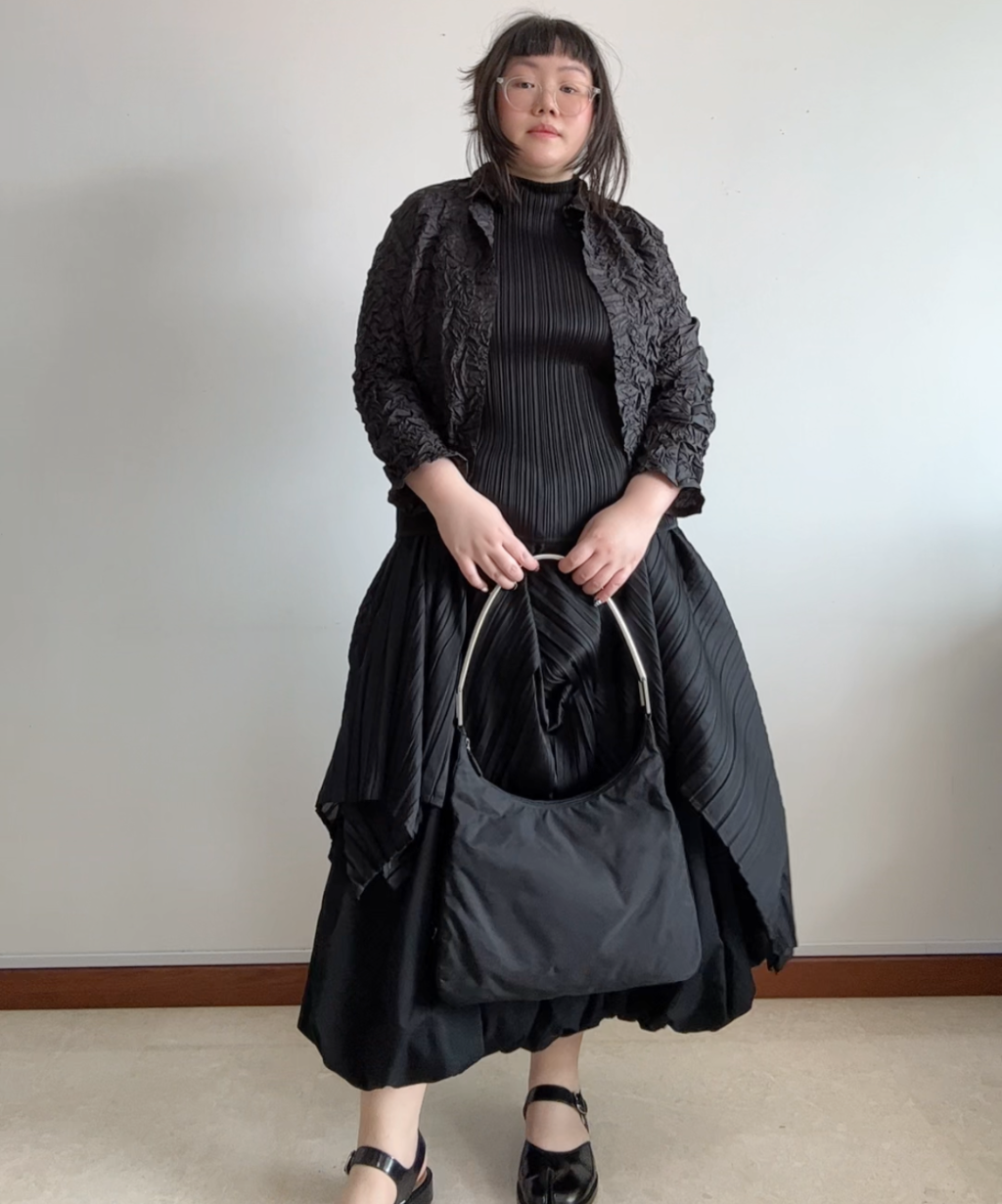 Prada 1998 Tessuto Metallo Shoulder Bag (L)