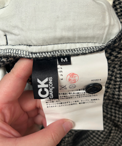 Black Comme des Garcons AW14 Houndstooth Balloon Wool Pants