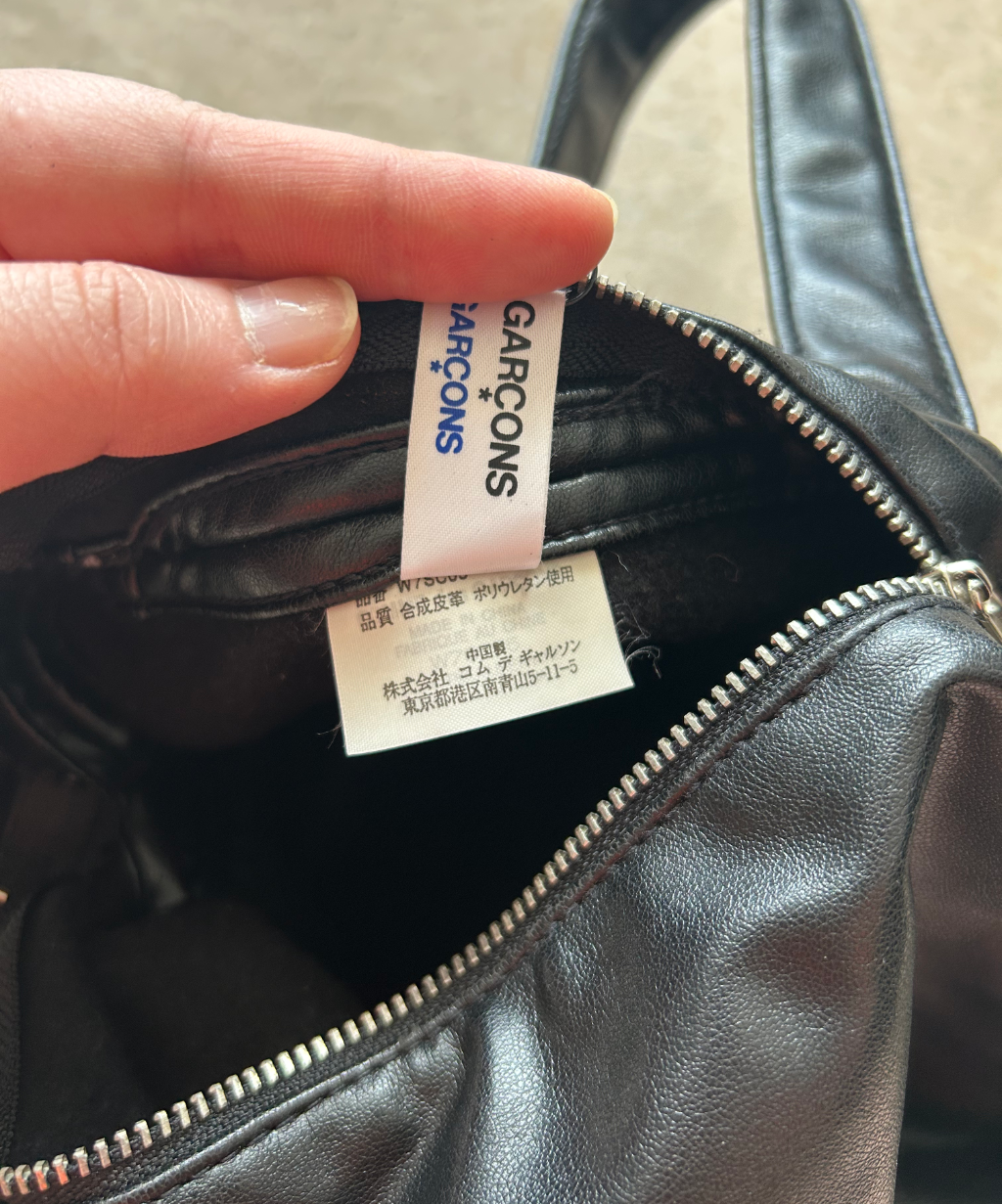 Comme des Garcons faux leather mini candy bag