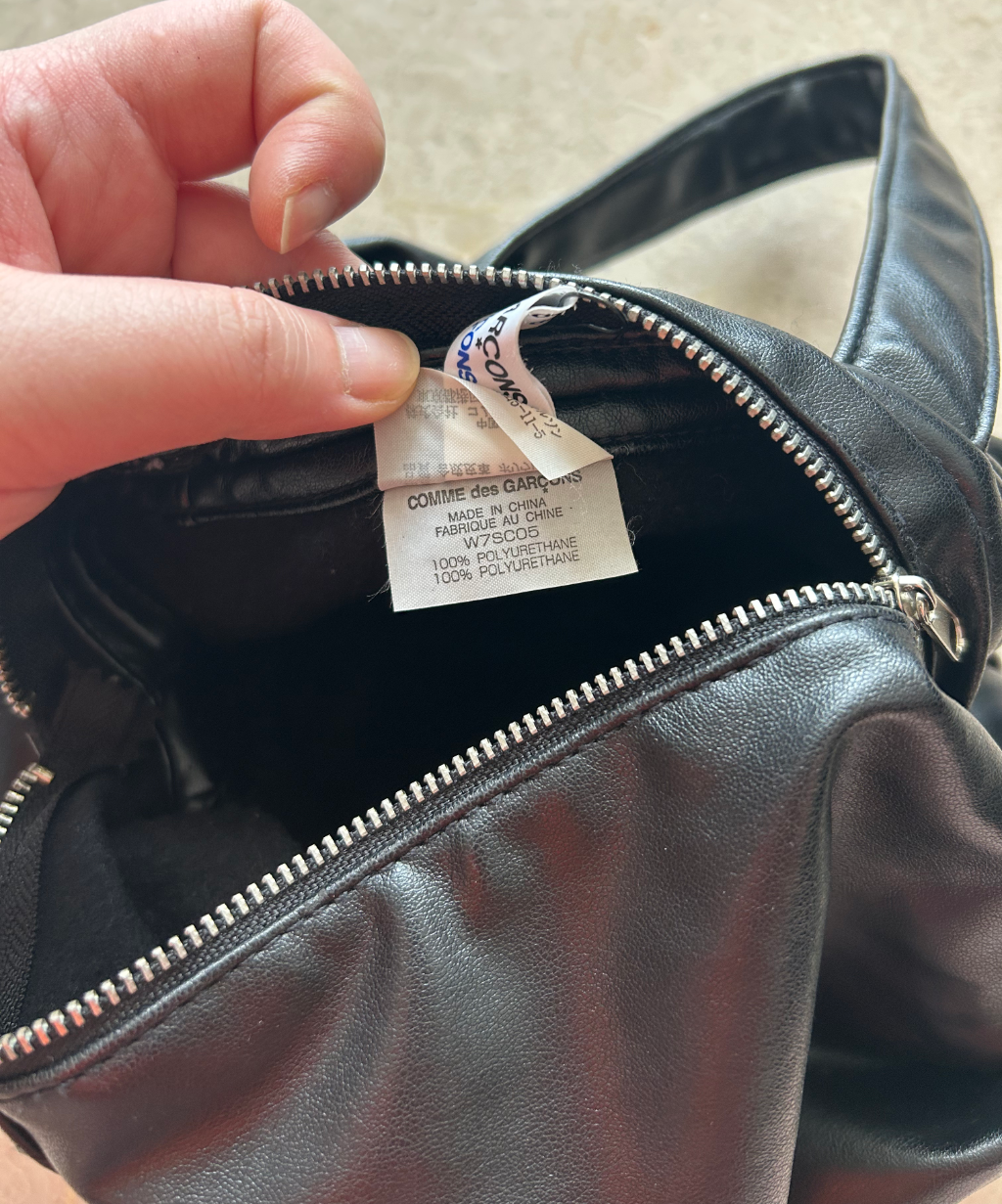 Comme des Garcons faux leather mini candy bag