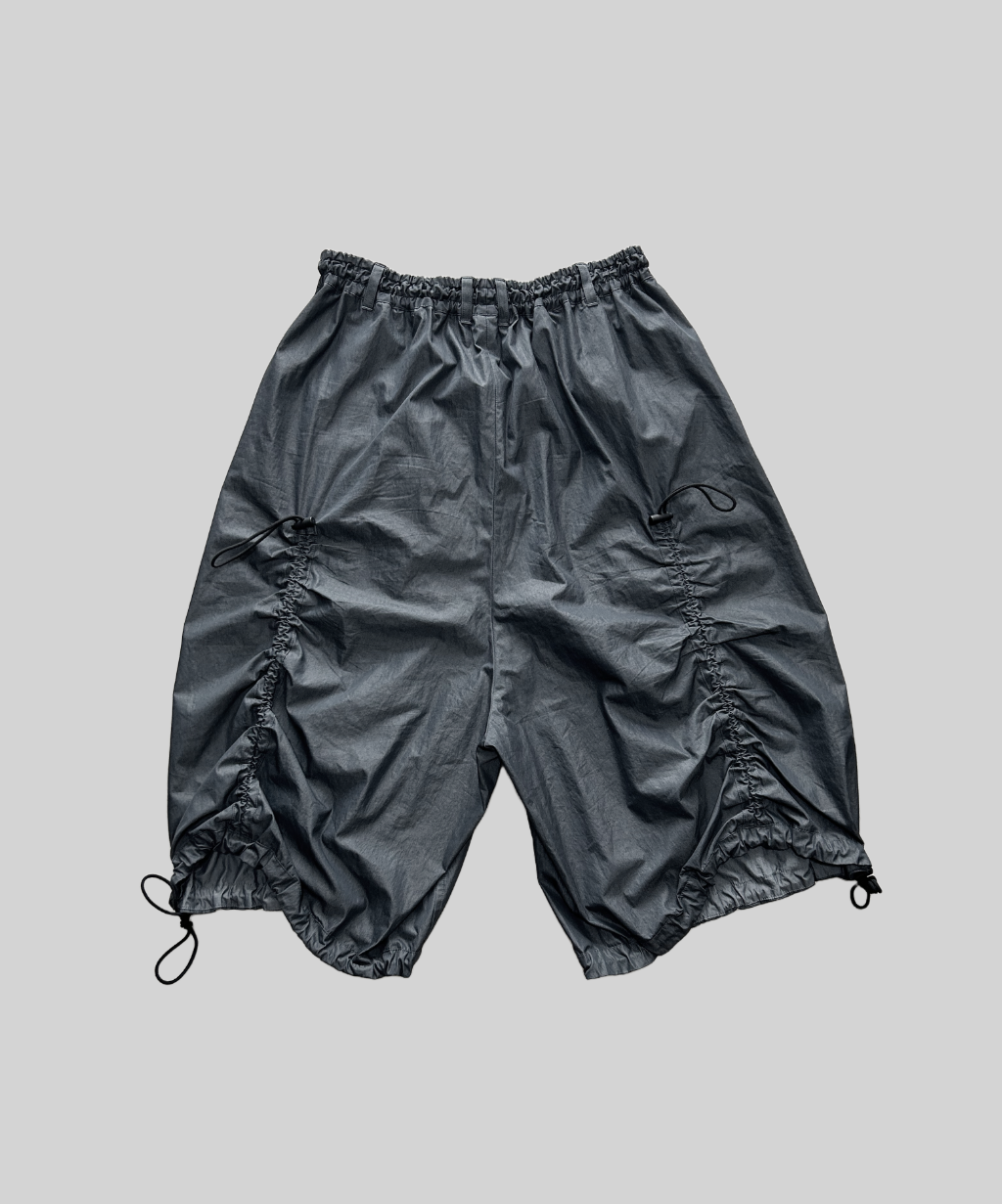 Yohji Ground Y Shirring Nylon Twill Gaucho Pants