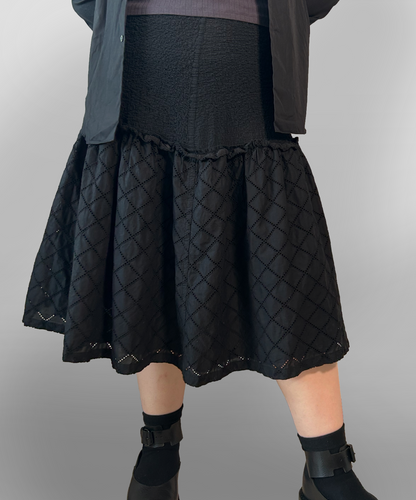 ME Issey Miyake Jacquard Cauliflower Switching Skirt