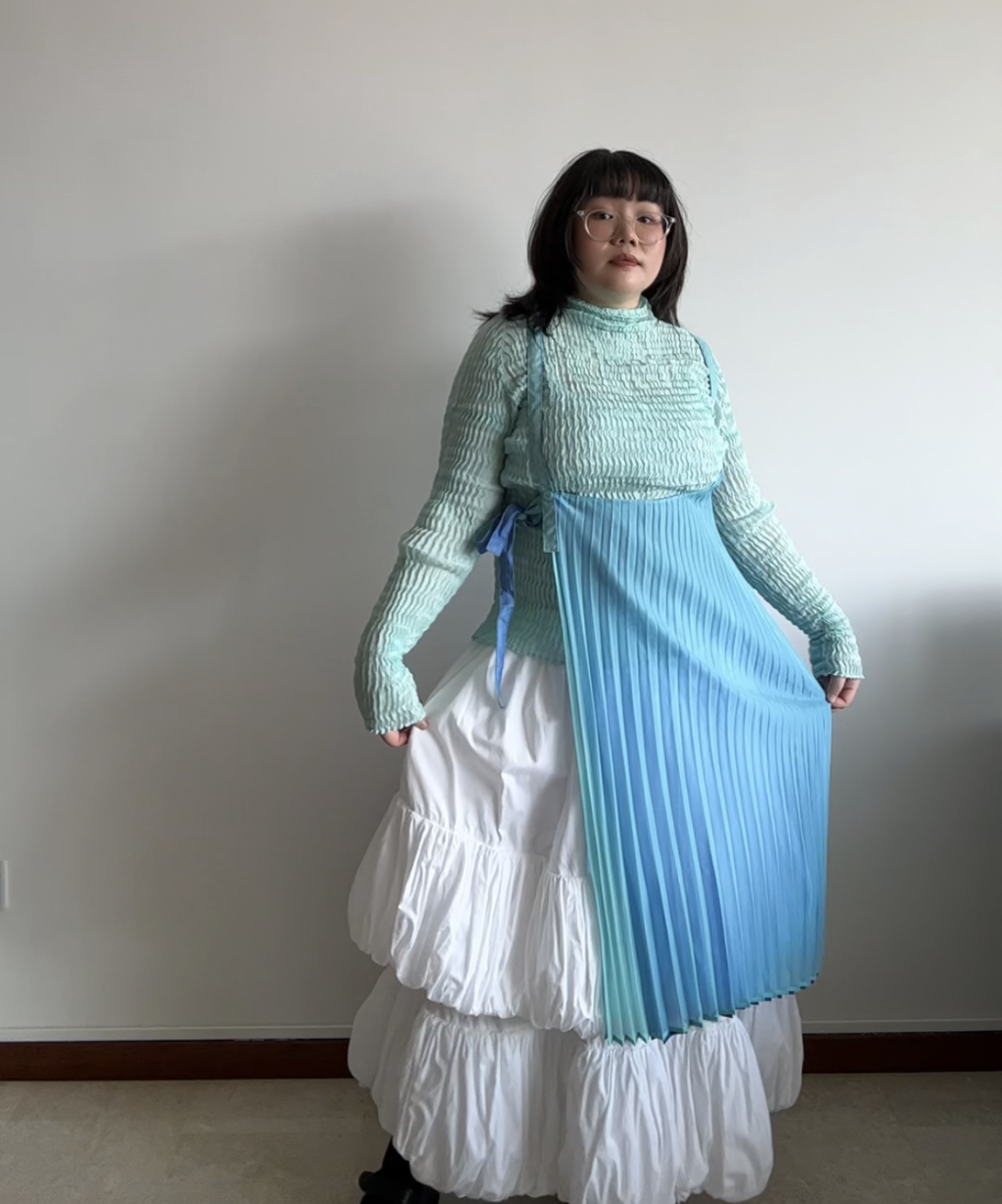 Issey Miyake IM Product 90s Reversible Pleated Apron Dress