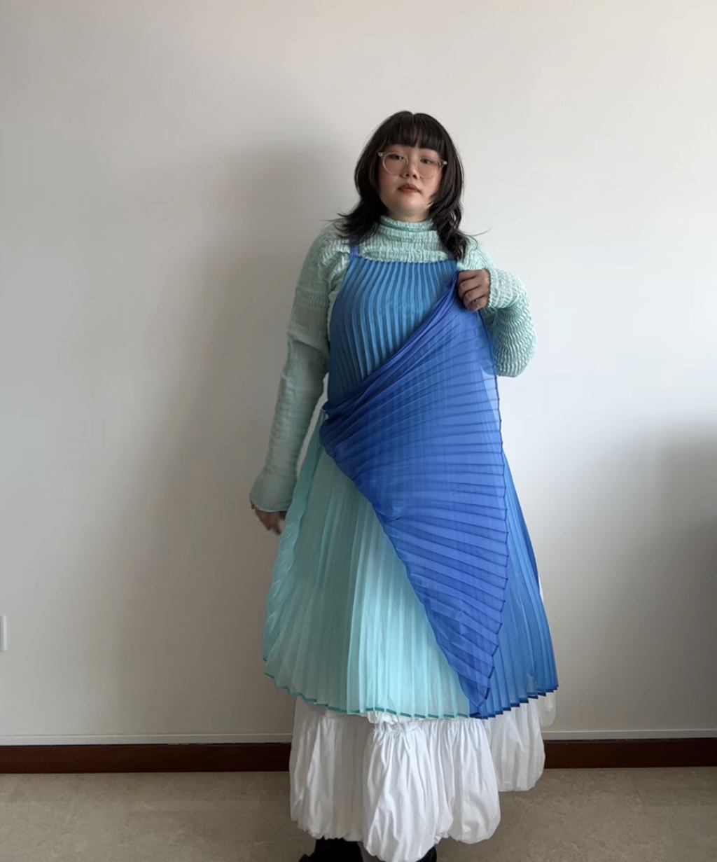 Issey Miyake IM Product 90s Reversible Pleated Apron Dress
