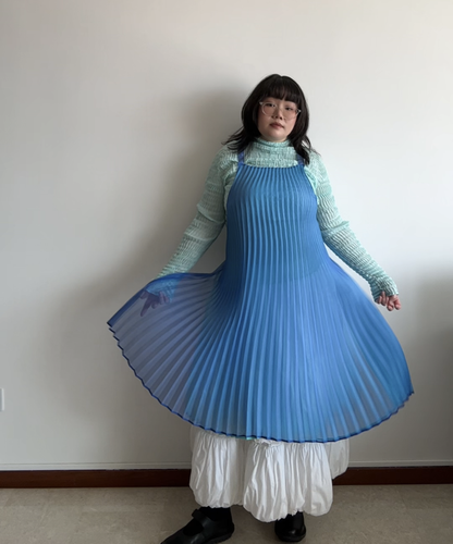 Issey Miyake IM Product 90s Reversible Pleated Apron Dress