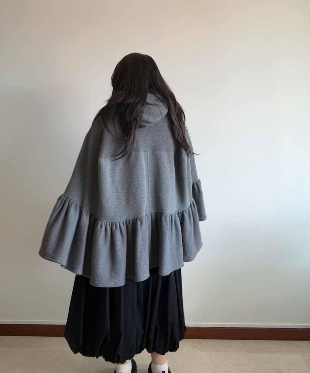 Junya Watanabe AW23 Hooded Ruffle Poncho