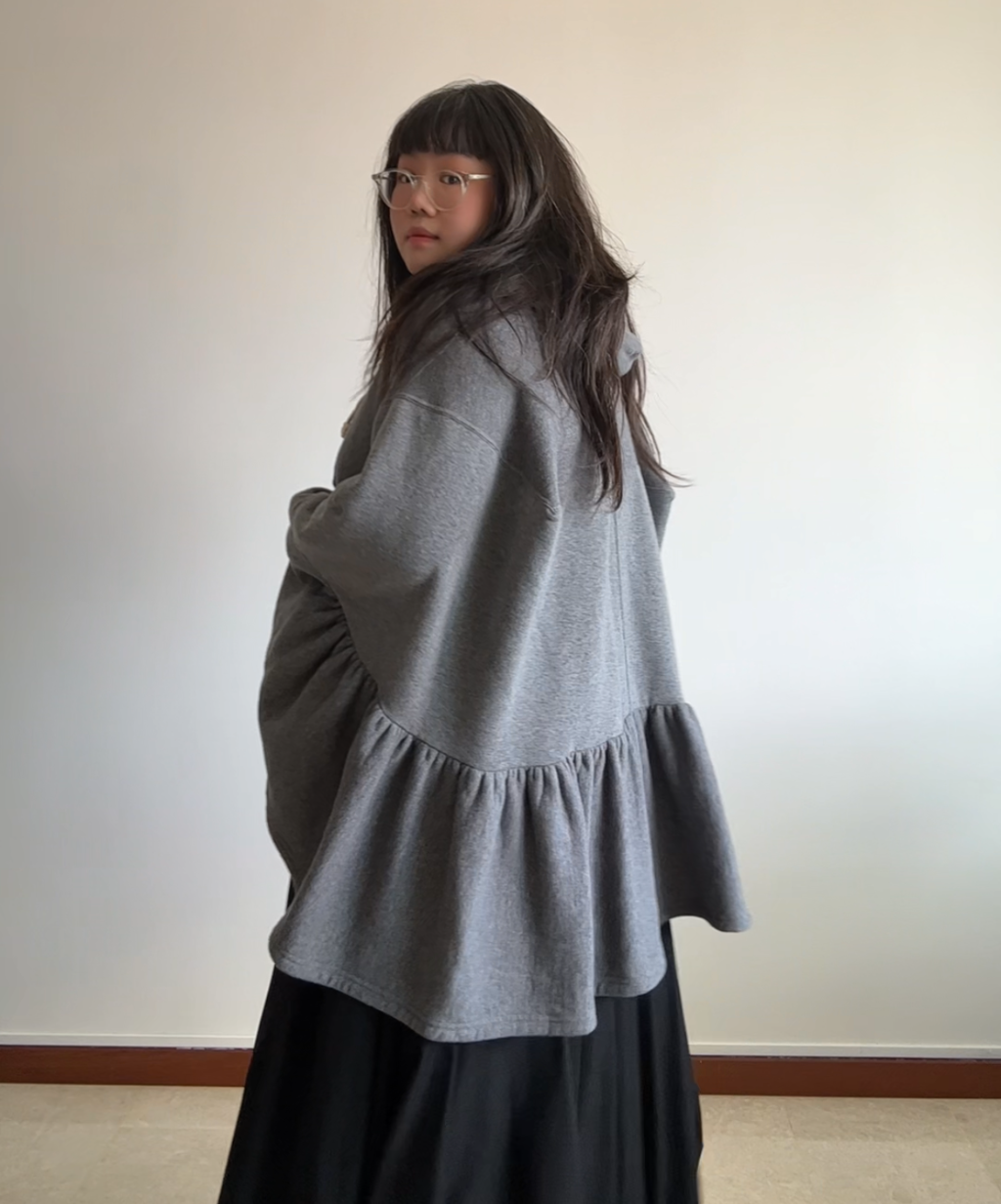 Junya Watanabe AW23 Hooded Ruffle Poncho