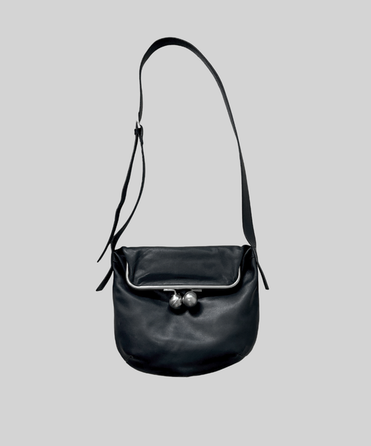 Kawa-Kawa kiss lock crossbody leather bag