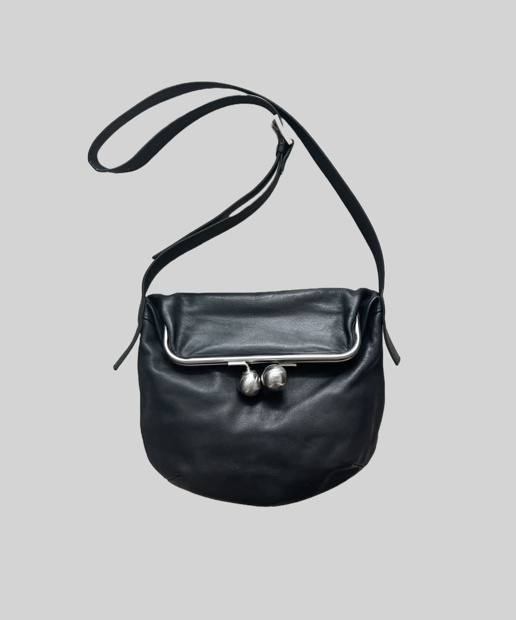 Kawa Kawa Kisslock Crossbody Leather Bag (L)