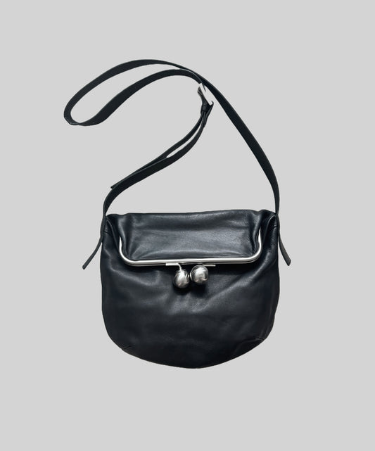 Kawa Kawa Kisslock Crossbody Leather Bag (L)