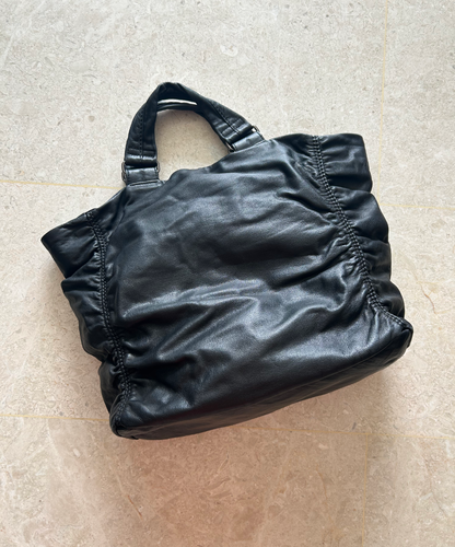 Kawa Kawa Leather Ruffle Tote