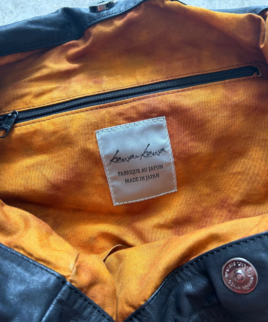 Kawa Kawa Leather Ruffle Tote