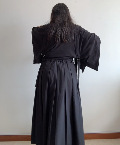 Not Conventional 2-way Ruffle Pleated Skirt