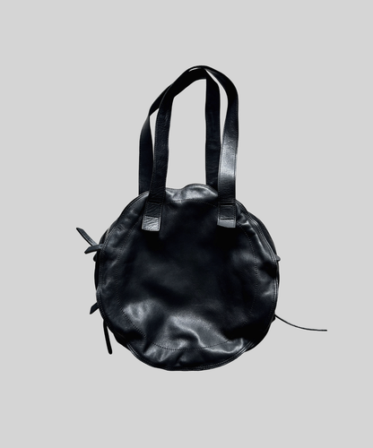 Michiamo Triple Zip Circle Leather Shoulder Bag